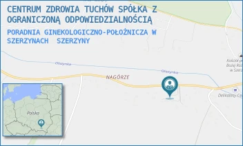 PORADNIA GINEKOLOGICZNO-POŁOŻNICZA W SZERZYNACH - CENTRUM ZDROWIA TUCHÓW SPÓŁKA Z OGRANICZONĄ ODPOWIEDZIALNOŚCIĄ - SZERZYNY 26,  SZERZYNY