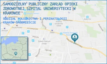 ODDZIAŁ POŁOŻNICTWA I PERINATOLOGII - SAMODZIELNY PUBLICZNY ZAKŁAD OPIEKI ZDROWOTNEJ SZPITAL UNIWERSYTECKI W KRAKOWIE - UL. KOPERNIKA 23,  KRAKÓW-ŚRÓDMIEŚCIE