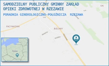 PORADNIA GINEKOLOGICZNO-POŁOŻNICZA - SAMODZIELNY PUBLICZNY GMINNY ZAKŁAD OPIEKI ZDROWOTNEJ W RZEZAWIE - UL. WIŚNIOWA 30,  RZEZAWA