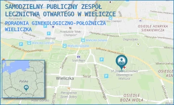 PORADNIA GINEKOLOGICZNO-POŁOŻNICZA - SAMODZIELNY PUBLICZNY ZESPÓŁ LECZNICTWA OTWARTEGO W WIELICZCE - UL. BOLESŁAWA SZPUNARA 20,  WIELICZKA