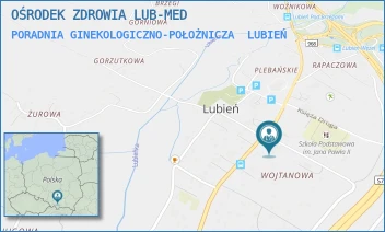 PORADNIA GINEKOLOGICZNO-POŁOŻNICZA - OŚRODEK ZDROWIA LUB-MED - UL. LUBIEŃ 475,  LUBIEŃ