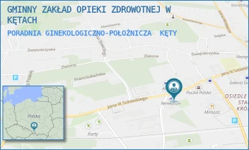 PORADNIA GINEKOLOGICZNO-POŁOŻNICZA - GMINNY ZAKŁAD OPIEKI ZDROWOTNEJ W KĘTACH - UL. SOBIESKIEGO 35 A,  KĘTY