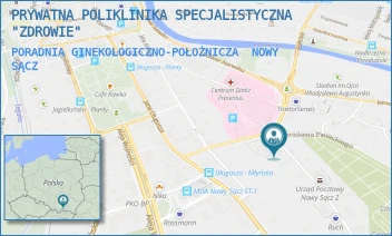 PORADNIA GINEKOLOGICZNO-POŁOŻNICZA - PRYWATNA POLIKLINIKA SPECJALISTYCZNA "ZDROWIE" - UL. ŚNIADECKICH 4,  NOWY SĄCZ