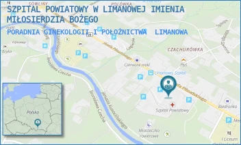 PORADNIA GINEKOLOGII I POŁOŻNICTWA - SZPITAL POWIATOWY W LIMANOWEJ IMIENIA MIŁOSIERDZIA BOŻEGO - UL. JÓZEFA PIŁSUDSKIEGO 61,  LIMANOWA