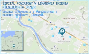 ODDZIAŁ GINEKOLOGII I POŁOŻNICTWA  Z BLOKIEM PORODOWYM - SZPITAL POWIATOWY W LIMANOWEJ IMIENIA MIŁOSIERDZIA BOŻEGO - UL. JÓZEFA PIŁSUDSKIEGO 61,  LIMANOWA