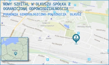 PORADNIA GINEKOLOGICZNO-POŁOŻNICZA - NOWY SZPITAL W OLKUSZU SPÓŁKA Z OGRANICZONĄ ODPOWIEDZIALNOŚCIĄ - UL. K.K.WIELKIEGO 60,  OLKUSZ
