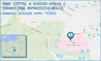 PORADNIA SCHORZEŃ SUTKA - NOWY SZPITAL W OLKUSZU SPÓŁKA Z OGRANICZONĄ ODPOWIEDZIALNOŚCIĄ - AL. 1000-LECIA 13,  OLKUSZ