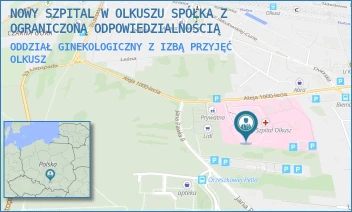 ODDZIAŁ GINEKOLOGICZNY Z IZBĄ PRZYJĘĆ - NOWY SZPITAL W OLKUSZU SPÓŁKA Z OGRANICZONĄ ODPOWIEDZIALNOŚCIĄ - UL. 1000-LECIA 13,  OLKUSZ