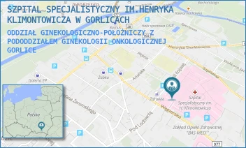 ODDZIAŁ GINEKOLOGICZNO-POŁOŻNICZY Z PODODDZIAŁEM GINEKOLOGII ONKOLOGICZNEJ - SZPITAL SPECJALISTYCZNY IM.HENRYKA KLIMONTOWICZA W GORLICACH - UL. WĘGIERSKA 21,  GORLICE