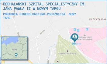 PORADNIA GINEKOLOGICZNO-POŁOŻNICZA - PODHALAŃSKI SZPITAL SPECJALISTYCZNY IM. JANA PAWŁA II W NOWYM TARGU - UL. SZPITALNA 14,  NOWY TARG