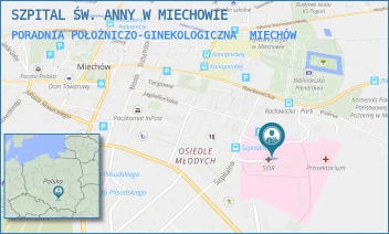 PORADNIA POŁOŻNICZO-GINEKOLOGICZNA - SZPITAL ŚW. ANNY W MIECHOWIE - UL. SZPITALNA 3,  MIECHÓW