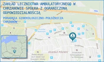 PORADNIA GINEKOLOGICZNO-POŁOŻNICZA - ZAKŁAD LECZNICTWA AMBULATORYJNEGO W CHRZANOWIE SPÓŁKA Z OGRANICZONĄ ODPOWIEDZIALNOŚCIĄ - UL. BRONIEWSKIEGO 16 C,  CHRZANÓW