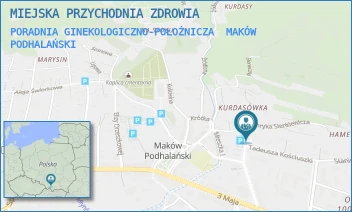 PORADNIA GINEKOLOGICZNO-POŁOŻNICZA - MIEJSKA PRZYCHODNIA ZDROWIA - UL. KOŚCIUSZKI 1,  MAKÓW PODHALAŃSKI