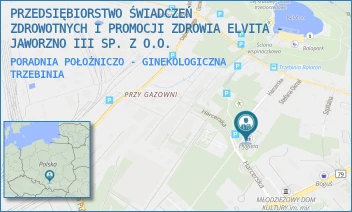 PORADNIA POŁOŻNICZO - GINEKOLOGICZNA - PRZEDSIĘBIORSTWO ŚWIADCZEŃ ZDROWOTNYCH I PROMOCJI ZDROWIA ELVITA - JAWORZNO III SP. Z O.O. - UL. HARCERSKA 13,  TRZEBINIA