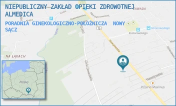 PORADNIA GINEKOLOGICZNO-POŁOŻNICZA - NIEPUBLICZNY ZAKŁAD OPIEKI ZDROWOTNEJ ALMEDICA - UL. NAWOJOWSKA 292,  NOWY SĄCZ