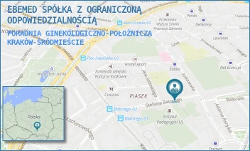 PORADNIA GINEKOLOGICZNO-POŁOŻNICZA - EBEMED SPÓŁKA Z OGRANICZONĄ ODPOWIEDZIALNOŚCIĄ - UL. BATOREGO 3,  KRAKÓW-ŚRÓDMIEŚCIE