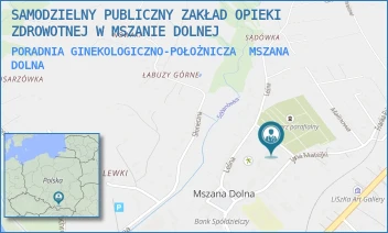 PORADNIA GINEKOLOGICZNO-POŁOŻNICZA - SAMODZIELNY PUBLICZNY ZAKŁAD OPIEKI ZDROWOTNEJ W MSZANIE DOLNEJ - UL. JANA MATEJKI 13,  MSZANA DOLNA