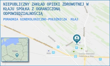 PORADNIA GINEKOLOGICZNO-POŁOŻNICZA - NIEPUBLICZNY ZAKŁAD OPIEKI ZDROWOTNEJ W KŁAJU SPÓŁKA Z OGRANICZONĄ ODPOWIEDZIALNOŚCIĄ - UL. KŁAJ 820,  KŁAJ