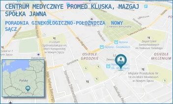 PORADNIA GINEKOLOGICZNO-POŁOŻNICZA - CENTRUM MEDYCZNYE PROMED KLUSKA, MAZGAJ SPÓŁKA JAWNA - UL. NAWOJOWSKA 3,  NOWY SĄCZ