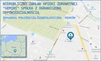 PORADNIA POŁOŻNICZO-GINEKOLOGICZNA - NIEPUBLICZNY ZAKŁAD OPIEKI ZDROWOTNEJ "GEMINI" SPÓŁKA Z OGRANICZONĄ ODPOWIEDZIALNOŚCIĄ - UL. UL. OLSZAŃSKA 5/206C,209C,213C,  KRAKÓW