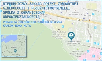 PORADNIA POŁOŻNICZO-GINEKOLOGICZNA - NIEPUBLICZNY ZAKŁAD OPIEKI ZDROWOTNEJ GINEKOLOGII I POŁOŻNICTWA GEMELLI SPÓŁKA Z OGRANICZONĄ ODPOWIEDZIALNOŚCIĄ - UL. OS. NA SKARPIE 6,  KRAKÓW-NOWA HUTA