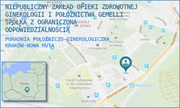 PORADNIA POŁOŻNICZO-GINEKOLOGICZNA - NIEPUBLICZNY ZAKŁAD OPIEKI ZDROWOTNEJ GINEKOLOGII I POŁOŻNICTWA GEMELLI SPÓŁKA Z OGRANICZONĄ ODPOWIEDZIALNOŚCIĄ - UL. OS. NA WZGÓRZACH 1,  KRAKÓW-NOWA HUTA
