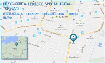 PRZYCHODNIA  LEKARZY  SPECJALISTÓW   OMEGA - PRZYCHODNIA LEKARZY SPECJALISTÓW "OMEGA" - PŁOCKA 43,  MŁAWA