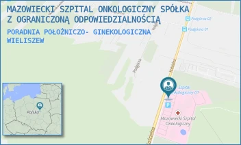 PORADNIA POŁOŻNICZO- GINEKOLOGICZNA - MAZOWIECKI SZPITAL ONKOLOGICZNY SPÓŁKA Z OGRANICZONĄ ODPOWIEDZIALNOŚCIĄ - KOŚCIELNA 61,  WIELISZEW