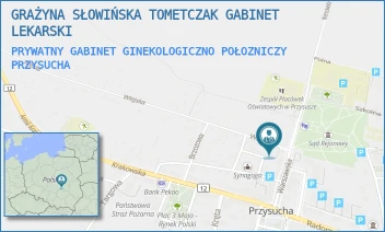 PRYWATNY GABINET GINEKOLOGICZNO POŁOZNICZY - GRAŻYNA SŁOWIŃSKA TOMETCZAK GABINET LEKARSKI - WIEJSKA 3,  PRZYSUCHA