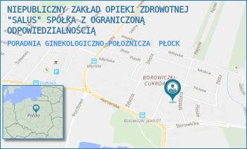 PORADNIA GINEKOLOGICZNO-POŁOZNICZA - NIEPUBLICZNY ZAKŁAD OPIEKI ZDROWOTNEJ "SALUS" SPÓŁKA Z OGRANICZONĄ ODPOWIEDZIALNOŚCIĄ - ZAPŁOTEK 30,  PŁOCK
