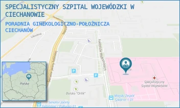 PORADNIA GINEKOLOGICZNO-POŁOŻNICZA - SPECJALISTYCZNY SZPITAL WOJEWÓDZKI W CIECHANOWIE - POWST. WIELKOPOLSKICH 2,  CIECHANÓW