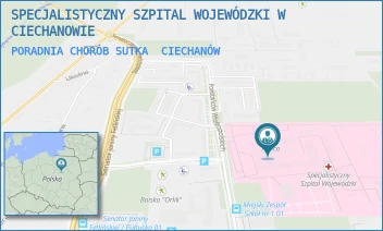 PORADNIA CHORÓB SUTKA - SPECJALISTYCZNY SZPITAL WOJEWÓDZKI W CIECHANOWIE - POWST. WIELKOPOLSKICH 2,  CIECHANÓW