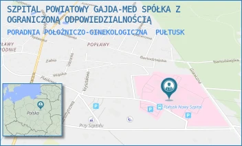 PORADNIA POŁOŻNICZO-GINEKOLOGICZNA - SZPITAL POWIATOWY GAJDA-MED SPÓŁKA Z OGRANICZONĄ ODPOWIEDZIALNOŚCIĄ - TEOFILA KWIATKOWSKIEGO 19,  PUŁTUSK