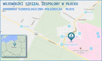 PORADNIA GINEKOLOGICZNO-POŁOŻNICZA - WOJEWÓDZKI SZPITAL ZESPOLONY W PŁOCKU - MEDYCZNA 19,  PŁOCK