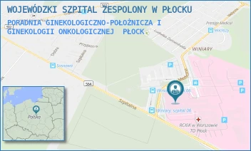 PORADNIA GINEKOLOGICZNO-POŁOŻNICZA I GINEKOLOGII ONKOLOGICZNEJ - WOJEWÓDZKI SZPITAL ZESPOLONY W PŁOCKU - MEDYCZNA 19,  PŁOCK