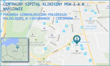 PORADNIA GINEKOLOGICZNO-POŁOŻNICZA POLIKLINIKI W CIECHANOWIE  - CENTRALNY SZPITAL KLINICZNY MSW I A W WARSZAWIE - MICKIEWICZA 8,  CIECHANÓW