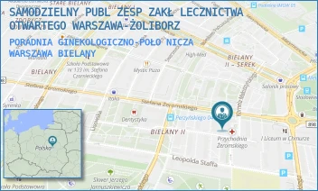 PORADNIA GINEKOLOGICZNO-POŁONICZA  - SPZZLO WARSZAWA ŻOLIBORZ-BIELANY - EROMSKIEGO 13,  WARSZAWA BIELANY
