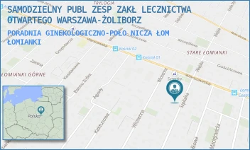 PORADNIA GINEKOLOGICZNO-POŁONICZA ŁOM - SAMODZIELNY PUBL ZESP ZAKŁ LECZNICTWA OTWARTEGO WARSZAWA-ŻOLIBORZ - SZPITALNA 6,  ŁOMIANKI