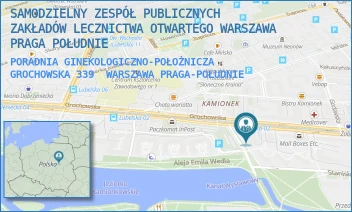 PORADNIA GINEKOLOGICZNO-POŁOŻNICZA GROCHOWSKA 339 - SAMODZIELNY ZESPÓŁ PUBLICZNYCH ZAKŁADÓW LECZNICTWA OTWARTEGO WARSZAWA PRAGA POŁUDNIE - GROCHOWSKA 339,  WARSZAWA PRAGA-POŁUDNIE