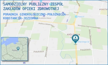 PORADNIA GINEKOLOGICZNO-POŁOŻNICZA - SAMODZIELNY PUBLICZNY ZESPÓŁ ZAKŁADÓW OPIEKI ZDROWOTNEJ - WARECKA 15 A,  KONSTANCIN-JEZIORNA