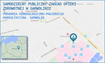 PORADNIA GINEKOLOGICZNO-POŁOŻNICZA KONSULTACYJNA - SAMODZIELNY PUBLICZNY ZAKŁAD OPIEKI ZDROWOTNEJ W GARWOLINIE - LUBELSKA 50,  GARWOLIN