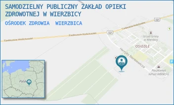 OŚRODEK ZDROWIA - SAMODZIELNY PUBLICZNY ZAKŁAD OPIEKI ZDROWOTNEJ W WIERZBICY - SIENKIEWICZA 37/-,  WIERZBICA