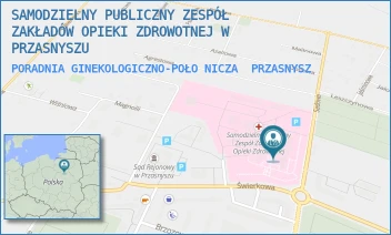 PORADNIA GINEKOLOGICZNO-POŁONICZA - SAMODZIELNY PUBLICZNY ZESPÓŁ ZAKŁADÓW OPIEKI ZDROWOTNEJ W PRZASNYSZU - SADOWA 9,  PRZASNYSZ