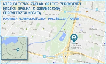 PORADNIA GINEKOLOGICZNO- POŁOŻNICZA - NIEPUBLICZNY ZAKŁAD OPIEKI ZDROWOTNEJ MEDIKS SPÓŁKA Z OGRANICZONĄ ODPOWIEDZIALNOŚCIĄ - JÓZEFA MIRECKIEGO 10,  RADOM