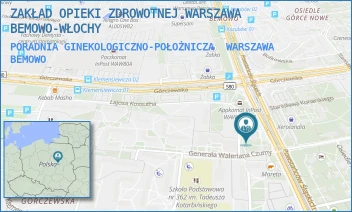 PORADNIA GINEKOLOGICZNO-POŁOŻNICZA - ZAKŁAD OPIEKI ZDROWOTNEJ WARSZAWA BEMOWO-WŁOCHY - WALERIANA CZUMY 1,  WARSZAWA BEMOWO