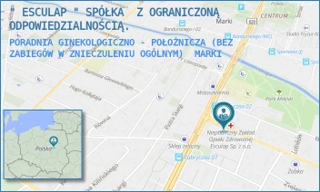 PORADNIA GINEKOLOGICZNO - POŁOŻNICZA (BEZ ZABIEGÓW W ZNIECZULENIU OGÓLNYM) - " ESCULAP " SPÓŁKA  Z OGRANICZONĄ ODPOWIEDZIALNOŚCIĄ. - FABRYCZNA 1,  MARKI