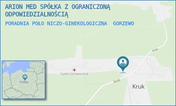 PORADNIA POŁONICZO-GINEKOLOGICZNA - ARION MED SPÓŁKA Z OGRANICZONĄ ODPOWIEDZIALNOŚCIĄ - KRUK 5/;,  GORZEWO