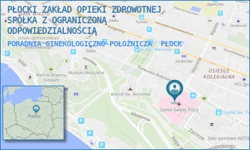 PORADNIA GINEKOLOGICZNO-POŁOŻNICZA - PŁOCKI ZAKŁAD OPIEKI ZDROWOTNEJ SPÓŁKA Z OGRANICZONĄ ODPOWIEDZIALNOŚCIĄ - KOŚCIUSZKI 28,  PŁOCK