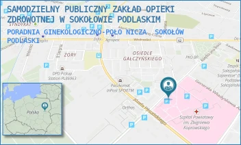 PORADNIA GINEKOLOGICZNO-POŁONICZA - SAMODZIELNY PUBLICZNY ZAKŁAD OPIEKI ZDROWOTNEJ W SOKOŁOWIE PODLASKIM - KS JANA BOSKO 5,  SOKOŁÓW PODLASKI
