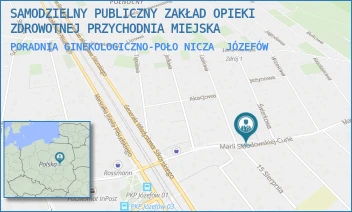 PORADNIA GINEKOLOGICZNO-POŁONICZA - SAMODZIELNY PUBLICZNY ZAKŁAD OPIEKI ZDROWOTNEJ PRZYCHODNIA MIEJSKA - M.C. SKŁODOWSKIEJ 5/7,  JÓZEFÓW